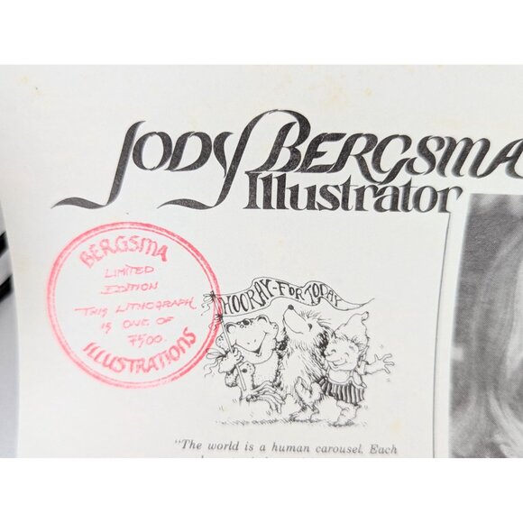 Pair of Limited Edition 1981 Jody Bergsma Lithographs Signed Vintage Cottagecore - Picture 8 of 10